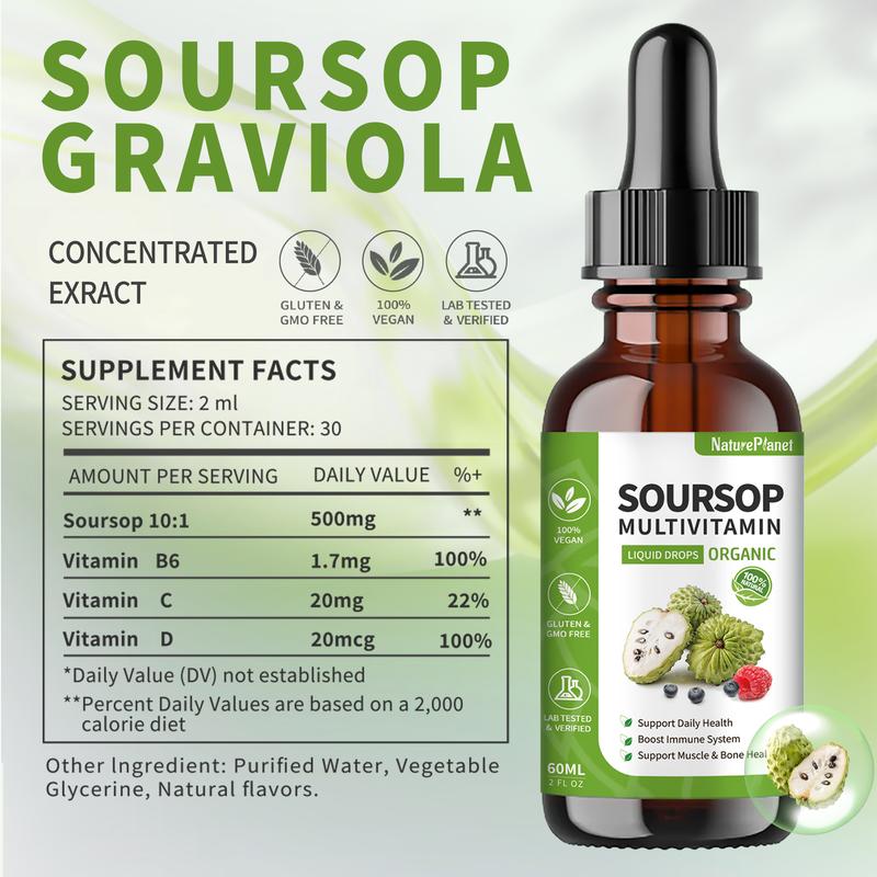 Organic Soursop Extract with Multi-vitamin