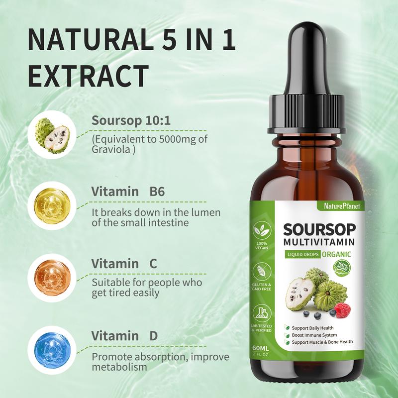 Organic Soursop Extract with Multi-vitamin