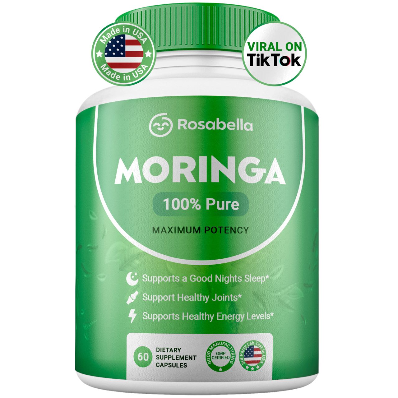 Pure Moringa Powder Capsules